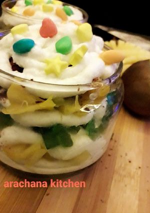A picture of Curd delight a delicious sweet made with yougurt& mix dryfrurits.