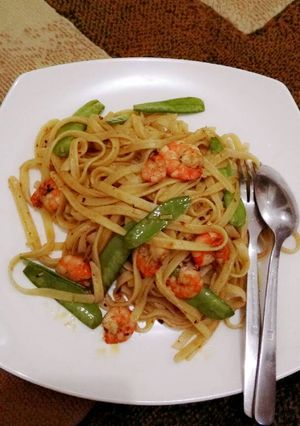 Foto resep Fettuccine Goreng Udang Lada Hitam