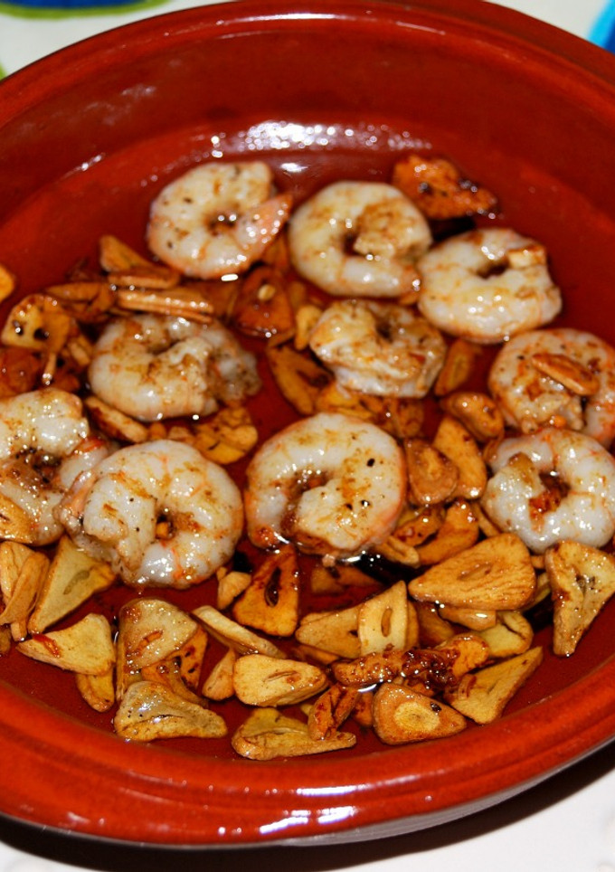 Una foto de Gambas al ajillo