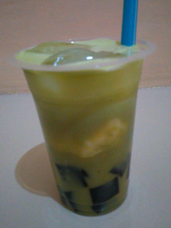 Foto resep Es Chocolatos Matcha Latte Cincau Tape