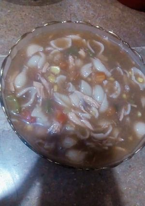 A picture of My mother favorite 🍲🍲 soup 😋😋😋.