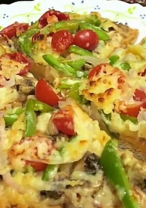 A picture of Veggies pizza.