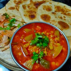 Dudhi chana ni Dal nu shak A picture of Dudhi chana ni Dal nu shak.