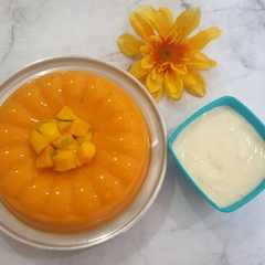 A picture of Puding Mangga Vla Keju.