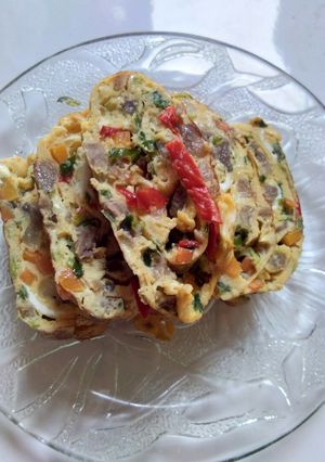 Foto resep Telur gulung isi daging wortel