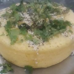 Sweet corn dhokla A picture of Sweet corn dhokla.