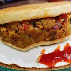 Chick Peas Paneer Stuffed Whole Wheat Bread Kulcha A picture of Chick Peas Paneer Stuffed Whole Wheat Bread Kulcha.