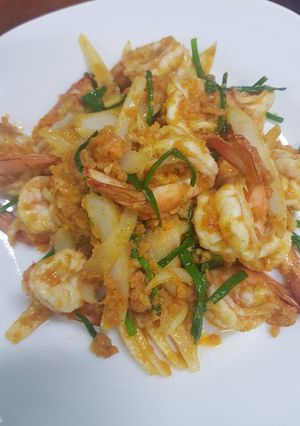 รูปของ กุ้งผัดไข่เค็ม