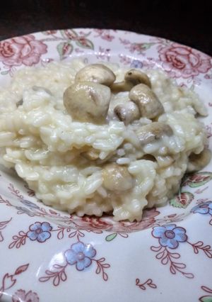 Una foto de Risotto de hongos