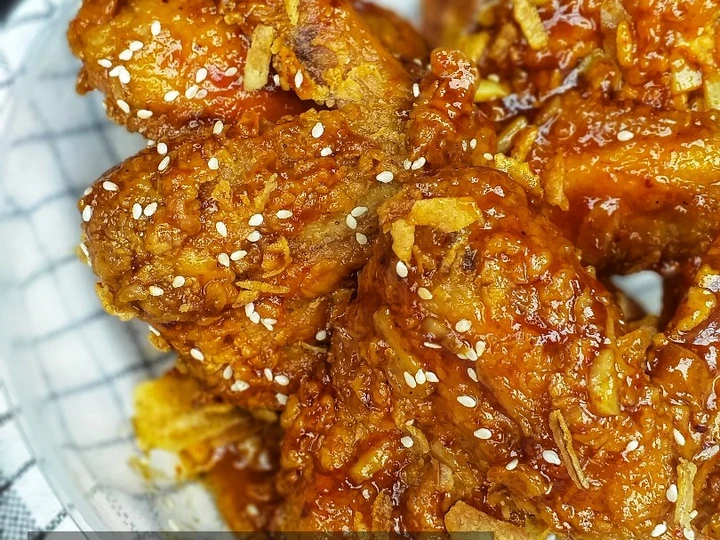 Langkah Mudah untuk Menyiapkan Resep #265. Spicy Honey Chicken Wings yang Enak Banget Anti Ribet, Uenak Banget