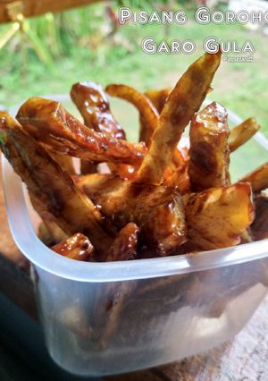 Foto resep Pisang Goroho Goreng Garo Gula / Stik Pisang  gula merah