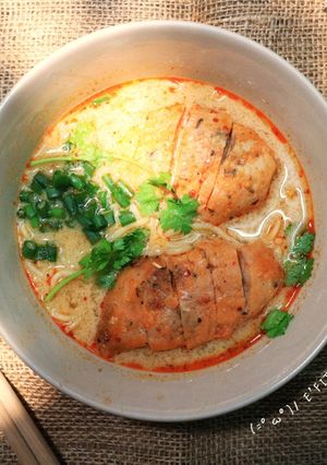 รูปของ ราเมนต้มยำอกไก่หม่าล่า #เย็นนี้ผอมแน่