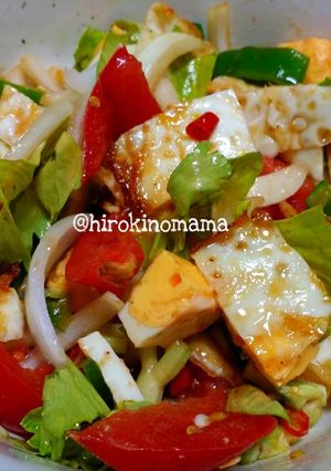 Foto resep Salad telor pedas praktis