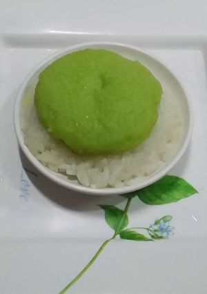 รูปของ ข้าวเหนียวมูนสังขยาใบเตย