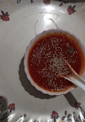 A picture of Carrot beatroot soup.