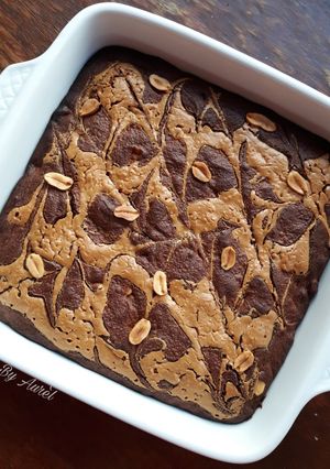 Une photo de ☆Brownie Marbré au Beurre de Cacahuètes☆