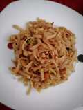 Noodles de arroz con verduras y gambas