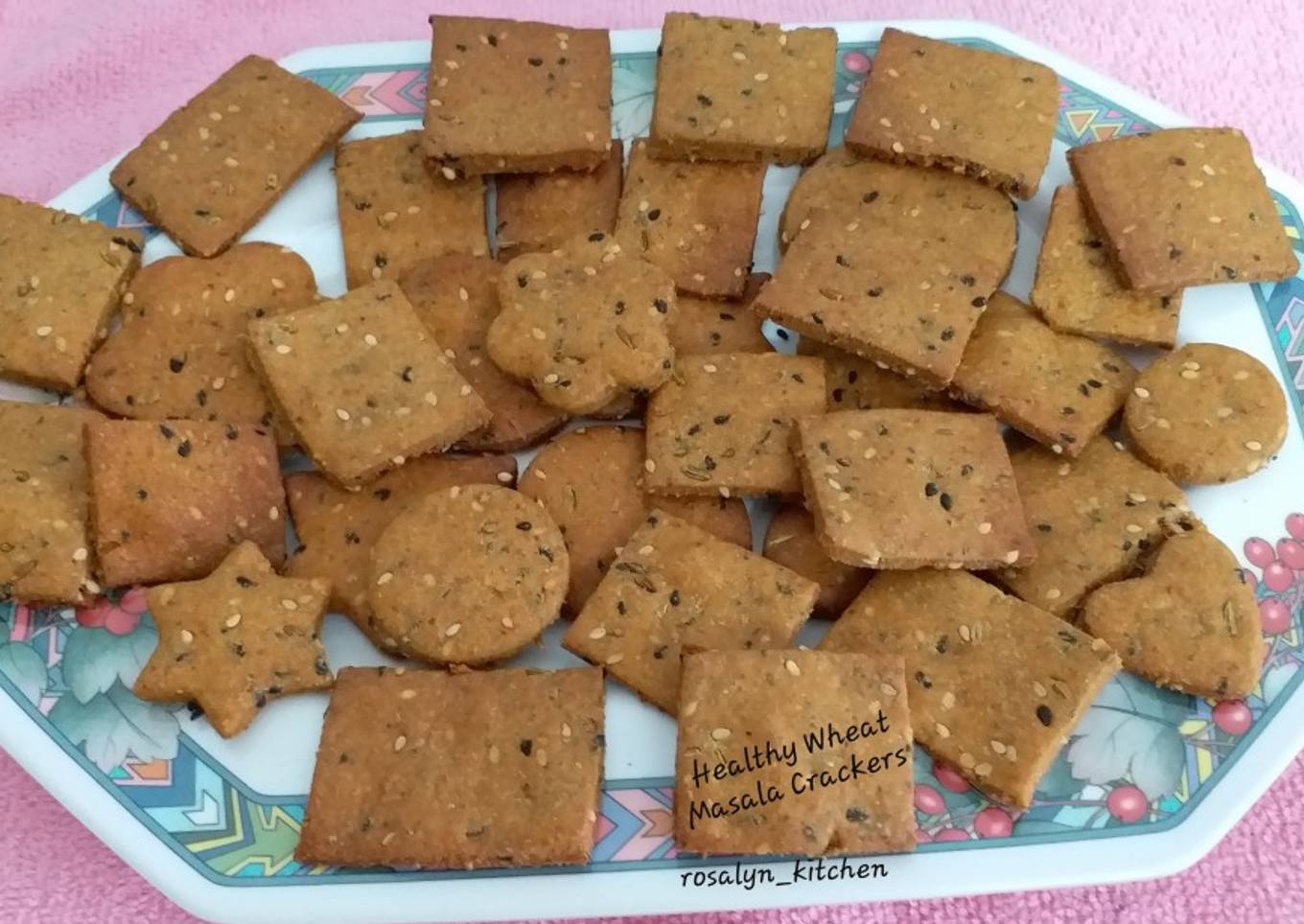 Healthy Wheat Masala Crackers