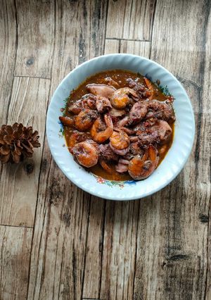 Foto resep Udang cumi bumbu pedas
