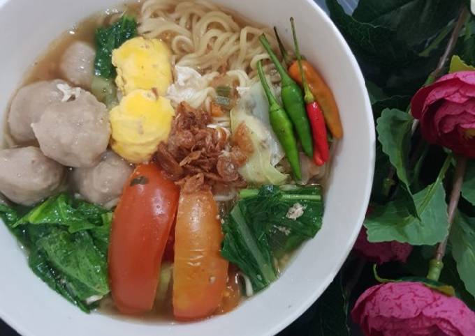 Resep Mie Kuah Bakso Telur Oleh Diana Sri Rahayu Cookpad