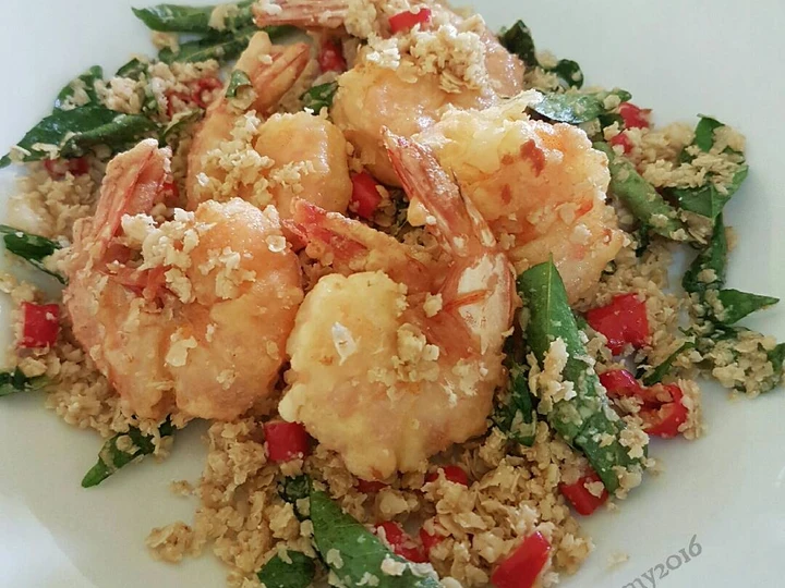 Cara Mudah Membikin Resep Udang goreng mentega cereal /Cereal butter prawn yang Uenak Anti Ribet, Lezat Sekali