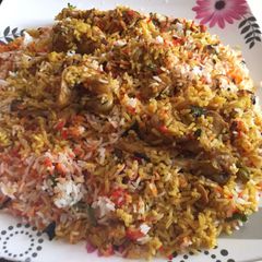 A picture of Hyderabadi dum biryani.