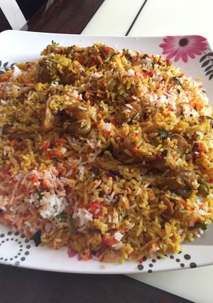 A picture of Hyderabadi dum biryani.