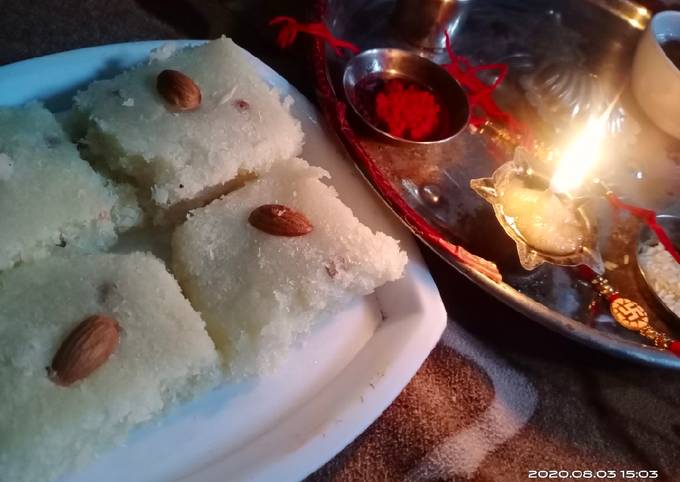 Recipe of Favorite Nariyal mithai