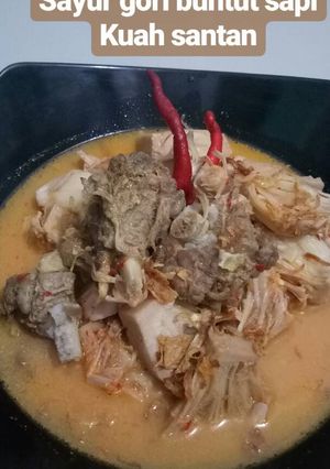 Foto resep Sayur gori buntut sapi kuah santan
