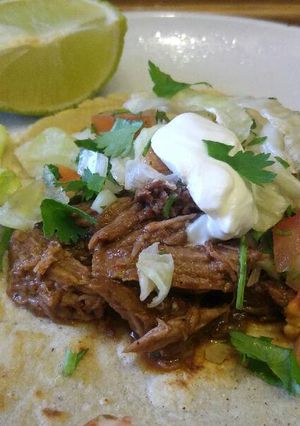 A picture of Beef Barbacoa Tacos.