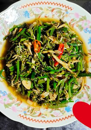 Foto resep Oseng Pakis Teri Nasi