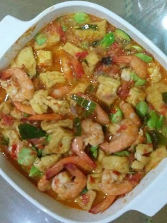 Foto resep Udang Tahu Pete Balado