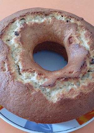 Una foto de Budín de banana y pasas