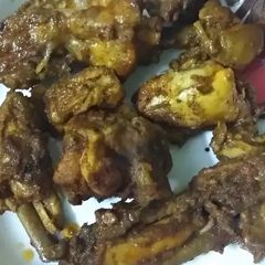 Dry chicken masala A picture of Dry chicken masala.