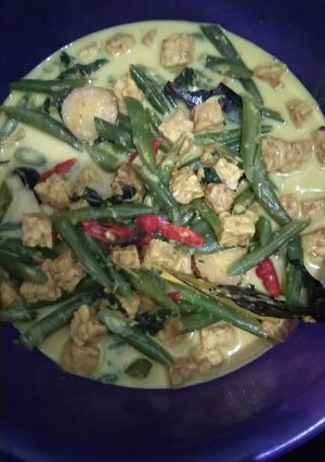 Foto resep Sayur buncis tempe santan