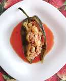 Chile poblano relleno de atún👌🏼