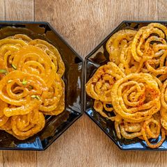 A picture of Jalebi sweet and spicy.