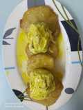 Apple jalebi with kesar ice-cream
