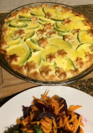 Una foto de "Crostata" de masa hojaldrada y zapallitos del tronco