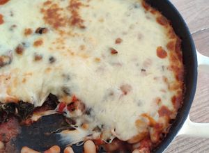 Une photo de Gratin de blettes et haricots blancs