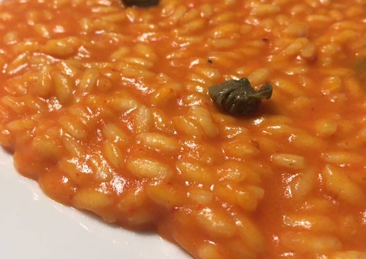 Risotto Cookpad (peperoni acciughe e capperi)