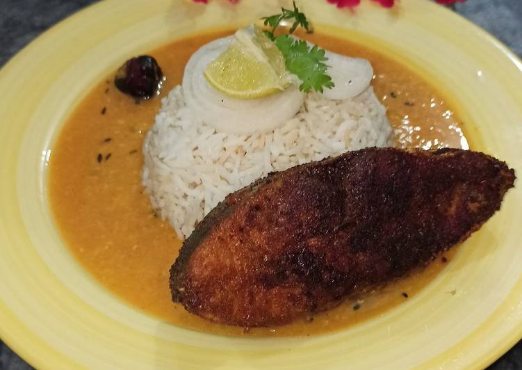 Easiest Way to Make Quick Daal Chawal with fry Fish