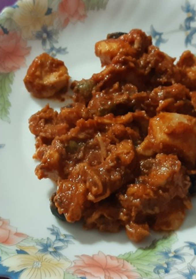 Una foto de Pollo en salsa de anchoas