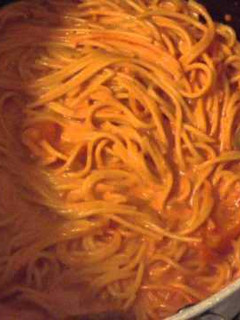 Una foto de Spagetti dominicano
