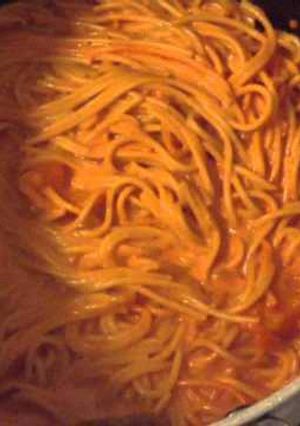 Una foto de Spagetti dominicano