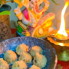 A picture of Poha modak.