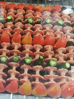 صورة لوصفة الكباب المشوي مع الخضار