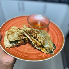 A picture of Easy and Quick Vegetarian Quesadilla.