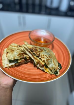 A picture of Easy and Quick Vegetarian Quesadilla.