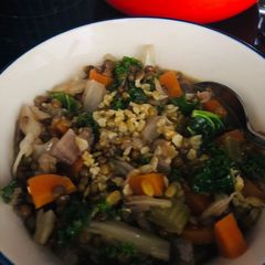 A picture of Fennel and lentil soup - vegan.